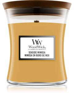 Woodwick Seaside Mimosa vonná svíčka s dřevěným knotem 275 g