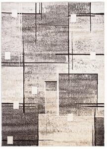 Makro Abra Kusový koberec PETRA 3024 1 244 Moderní Geometrický šedý béžový hnědý Rozměr: 300x400 cm