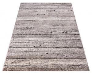 Makro Abra Kusový koberec PETRA 3041 1 244 Desky Dřevo Moderní hnědý šedý béžový Rozměr: 140x200 cm
