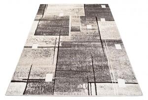 Makro Abra Kusový koberec PETRA 3024 1 244 Moderní Geometrický šedý béžový hnědý Rozměr: 120x170 cm