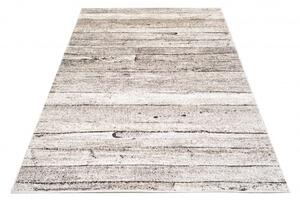 Makro Abra Kusový koberec PETRA 3041 1 244 Desky Dřevo Moderní hnědý šedý béžový Rozměr: 120x170 cm