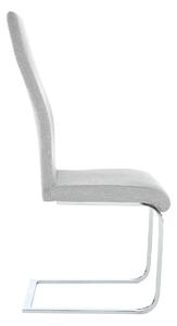 Čalouněná jídelní židle ve světle šedém odstínu TK229