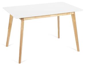 Vikio Jídelní stůl 120x70 bílá deska nohy dub HJS104B-120