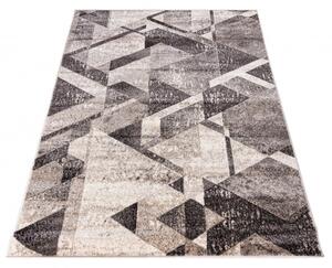Makro Abra Kusový koberec PETRA 3038 1 244 Geometrický Moderní šedý béžový hnědý Rozměr: 140x200 cm