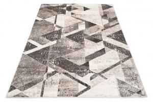 Makro Abra Kusový koberec PETRA 3038 1 244 Geometrický Moderní šedý béžový hnědý Rozměr: 80x150 cm