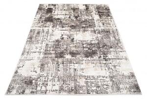 Makro Abra Kusový koberec PETRA 3062 1 244 Abstraktní šedý béžový hnědý Rozměr: 200x300 cm