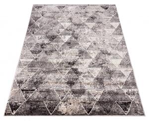 Makro Abra Kusový koberec PETRA 3009 1 255 Geometrický Moderní šedý béžový hnědý Rozměr: 80x150 cm