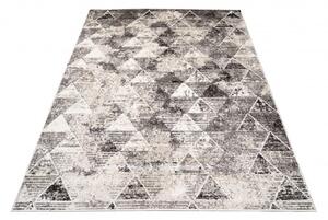Makro Abra Kusový koberec PETRA 3009 1 255 Geometrický Moderní šedý béžový hnědý Rozměr: 80x150 cm