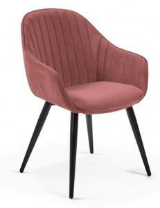 FABIA VELVET židle - poslední 1 kus růžová
