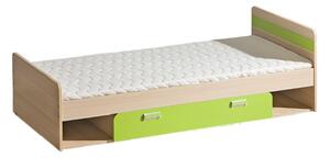 Dětská postel Lora L13 Výběr postele: bez matrace, Vyberte dekor: jasan coimbra - limetka