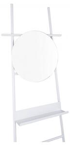 Bílý dekorativní žebřík se zrcadlem Leitmotiv Glint