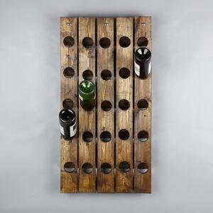 Hanah Home Dřevěný stojan na víno ICKI 85 cm hnědý