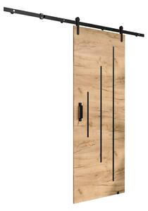 Posuvné dveře s kováním LEONTINA 4 - 90 cm, dub craft