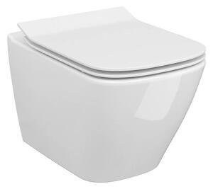 Cersanit S701-405 - Závěsné WC s prkénkem CITY SQUARE keramika/bílá