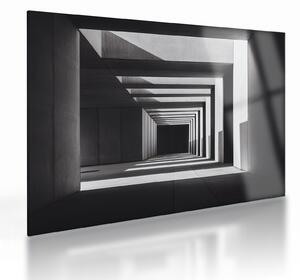 Skleněný obraz - Čtvercový tunel (70x50 cm)