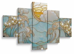 Obraz - 3D perly v oceánu (125x70 cm)