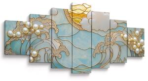 Obraz - 3D perly v oceánu (210x100 cm)