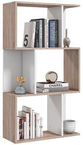 HOMCOM Moderní design kancelářské knihovny, dřevěná, 3 police 60 × 24 × 111,4 cm | Aosom