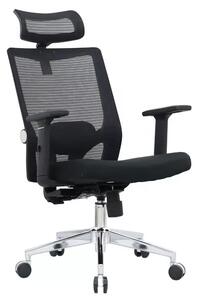 Kancelářská ergonomická židle FORLI — černá, nosnost 150 kg