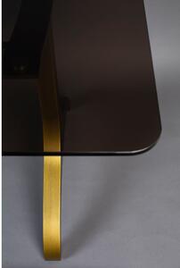 Jídelní stůl se skleněnou deskou Dutchbone Sansa, 180 x 90 cm