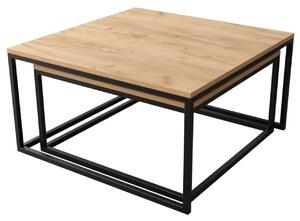 Výsuvný konferenční stolek ELLIS - dub craft / černý