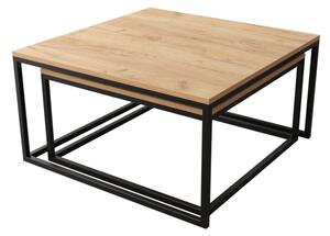 Výsuvný konferenční stolek ELLIS - dub craft / černý