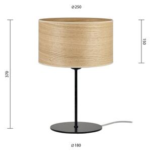 Béžová stolní lampa z přírodní dýhy Sotto Luce Tsuri S, ⌀ 25 cm