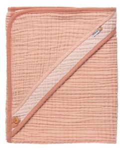 Bebe-Jou Mušelínový ručník s kapucí Pure Cotton Pink