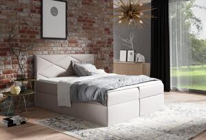 Čalouněná postel ZOE - 120x200, béžová 1 + topper ZDARMA