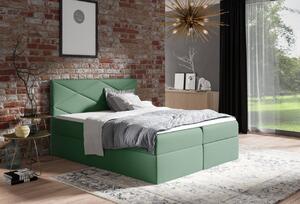 Čalouněná postel ZOE - 160x200, zelená + topper ZDARMA