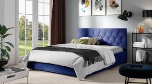 Manželská postel TIBOR - 160x200, modrá