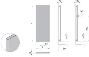 Sapho Magnifica koupelnový radiátor designově 120x45.6 cm bílá IR135