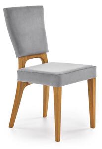 Jídelní židle WENANTY šedá / dub medový