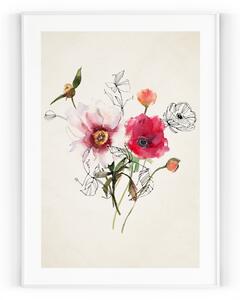 Plakát / Obraz Luční květy 50 x 70 cm Pololesklý saténový papír
