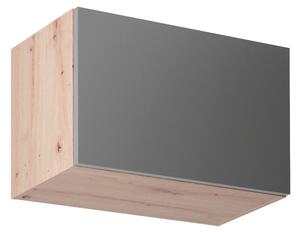 Kuchyňská skříňka horní Langen G60KN MEX 10837, Kuchyňské skříňky korpus dub Artisan / dvířka grey, Způsob otvírání Systém push open
