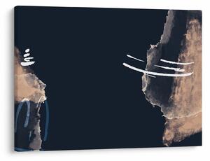 Obraz - Tmavě modrá abstrakce (70x50 cm)