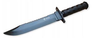 Pronett 1400 Taktický nůž FOXTER Survival 34,5 cm - černý