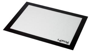 Bílo-černá silikonová podložka na pečení Lékué, 60 x 40 cm