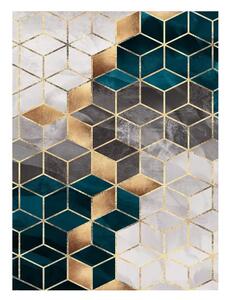 Tyrkysový koberec Rizzoli Optic, 160 x 230 cm