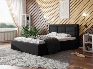 Jednolůžková postel s roštem 120x200 PALIGEN 2 - černá