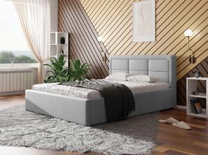 Jednolůžková postel s roštem 120x200 PALIGEN 2 - světlá šedá