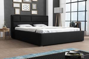 Manželská postel s roštem 160x200 IVENDORF 2 - černá