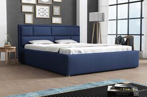 Manželská postel s roštem 180x200 IVENDORF 2 - tmavá modrá
