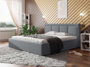 Manželská postel s roštem 180x200 GOSTORF 3 - světlá šedá