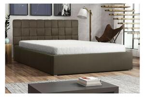 Čalouněná manželská postel s roštem 160x200 WARNOW 2 - hnědá