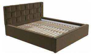 Čalouněná jednolůžková postel s roštem 120x200 WARNOW 2 - hnědá