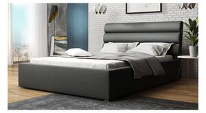 Jednolůžková čalouněná postel s roštem 120x200 BORZOW - šedá 1