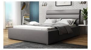 Manželská čalouněná postel s roštem 140x200 BORZOW - šedá 2