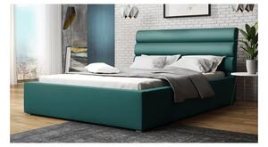 Jednolůžková čalouněná postel s roštem 120x200 BORZOW - modrá