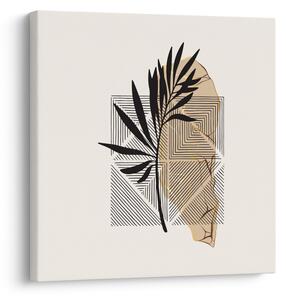 Obraz - Abstrakce s tropickými listy N⁰1 (30x30 cm)